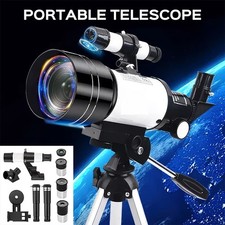 Teleskop Kinder Einsteiger 300/70mm Teleskop Astronomie mit Verstellbarem Stativ