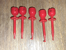 5 x Mini Prüfspitze in rot, Klemmprüf Spitze, E-Z Mini-Hook, 5 Stück