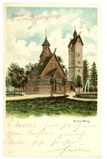 AK Gruss aus dem Riesengebirge Kirche Wang Krummhübel Karpacz Górny Karpacz R73