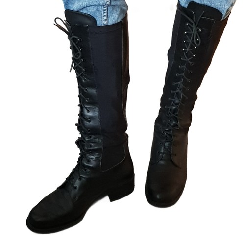 Schwarze schnürstiefel mit - schwarze,
