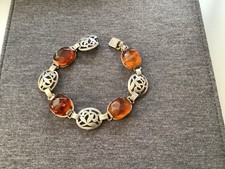 Bernstein Armband 925 Silber