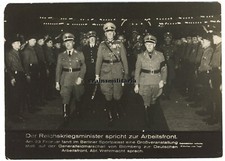 Orig. Presse Foto General Werner von Blomberg im Sportpalast BERLIN 1937