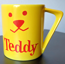 Annaburg TEDDY Face Tasse- Tee/Kaffee  Gelb mit Rot / unbenutzt/ RAR