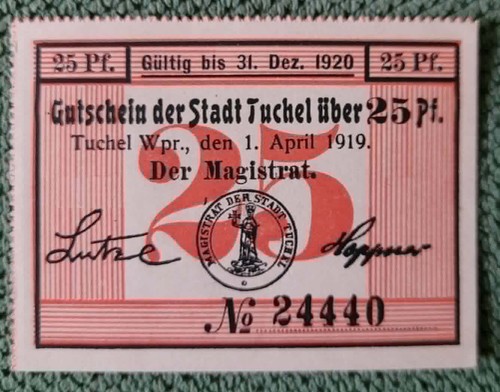 Notgeld stadt tuchel - notgeld,