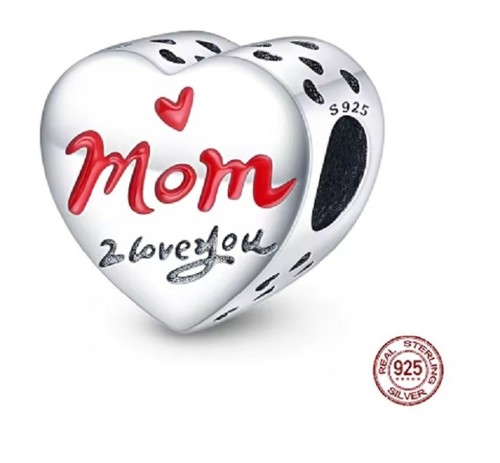 Charm herz anhänger mom - anhänger, "