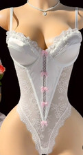 Sexy Spitzenbody, mit weißem
