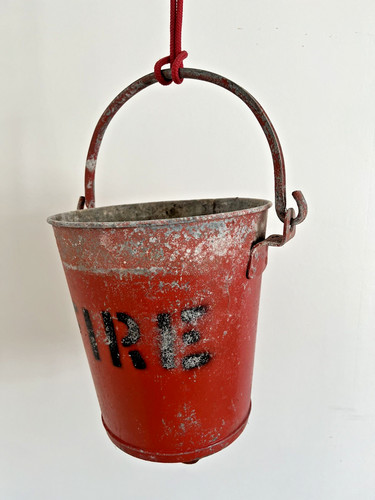 Vintage feuereimer aus - 3x,