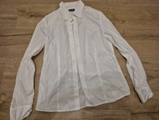 Langarm  Bluse Hemdbluse festliche Bluse v. Gerry Weber, Gr.  40, weiß,  NEU