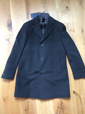 EDUARD DRESSLER Herren-Woll-Mix Mantel 52 anthrazit Schurwolle, Kaschmir wie neu