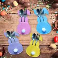 TOP 4  Bestecktaschen Hase aus Filz  im 4er Set-Osterdekoration- 6x da