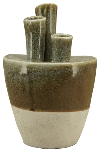 Vase stone ecolo grün - stone, grün/natur