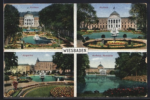 Ansichtskarte wiesbaden - ansichtskarte,