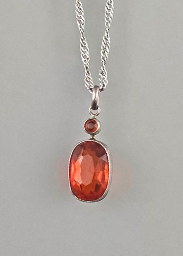 Roter stein anhänger kette - roter, stein-anhänger