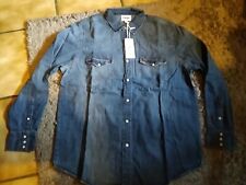 Wrangler Jeanshemd Hertage Gr. XL in Blau / Jeans / Indigo Clay