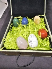 Edelstein Eier Set 6Stück,in