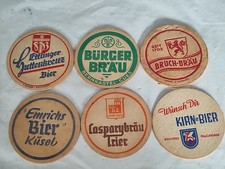 Aus einer Auflösung: 6 Bierdeckel als Konvolut (Kirner Bier. Bruch-Bräu, etc...)