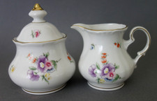 Milchkännchen & Zuckerdose Feines Porzellan Burg Lindau Streublümchen