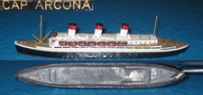 D Passagierschiff CAP ARCONA, Wiking, Metall, 1:1250 (braunes Deck)