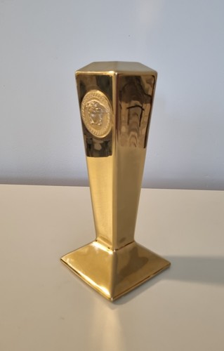 Versace gold candle holder - versace,