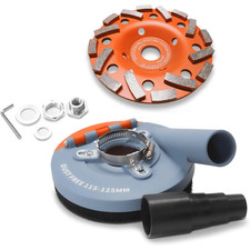 Absaughaube für Winkelschleifer + 125 mm Diamantschleiftopf PROFI QUALITÄT