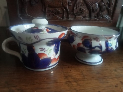 Antike gaudy welsh pottery - gaudy,