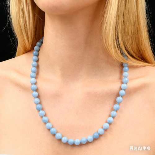 Designer aquamarin halskette - aquamarin,