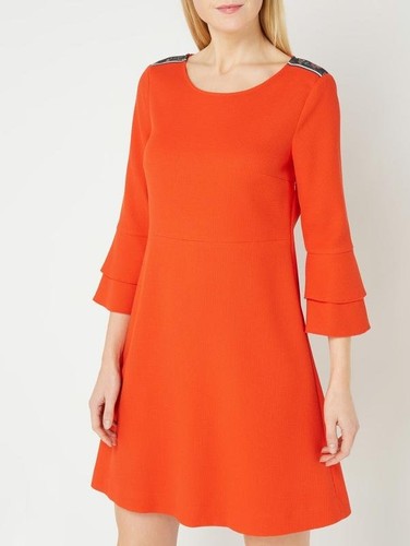 Women boss orange dress - orange,