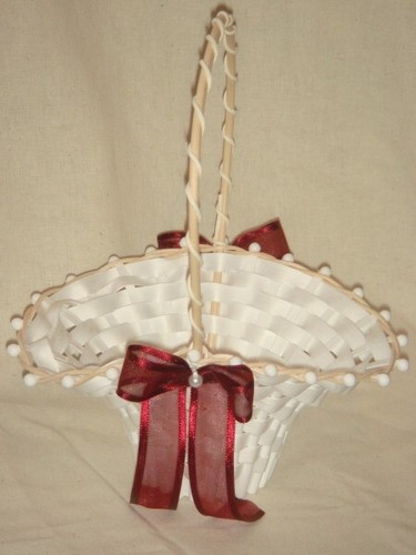 Streukörbchen weiß hochzeit - streukörbchen,