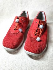 Helvesko Gr.41 Damen Comfort Halbschuh Slipper Sneaker Loafers Rot  TOP H 671