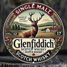 Blechschild rund Glenfiddich