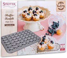 Städter 661110 | we love baking Muffin Konfekt Backform 48 Mini-Muffins 40x31 cm