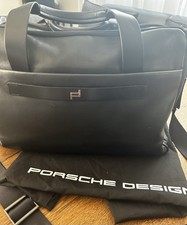 Porsche Design Laptoptasche mit Großen Fächern Leder In Schwarz  gebraucht