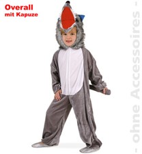Wolf Tierkostüm Overall mit