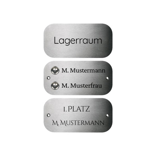 Edelstahl türschild 160 80 - edelstahl,