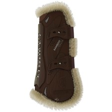 Kentucky Horsewear Braun XS Gamaschen Bamboo Elastik Kunstfell