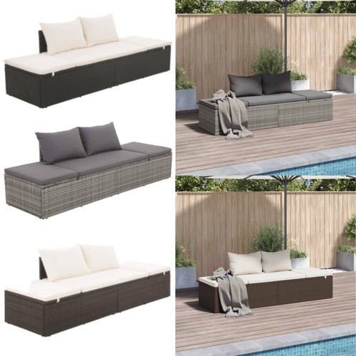 Sonnenliege poly rattan - sonnenliege,