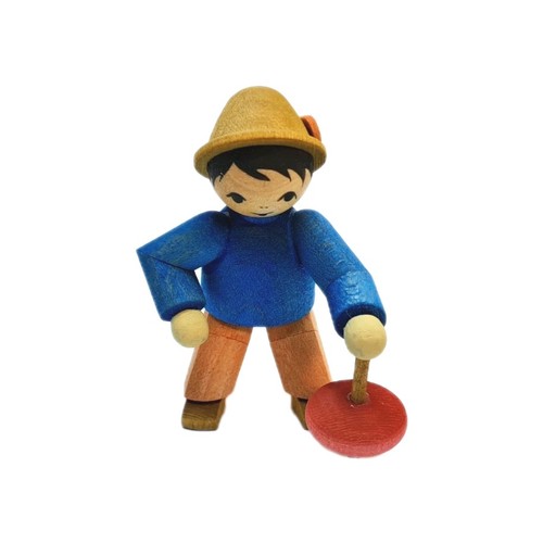 Kind mit kreisel 7cm - mit,