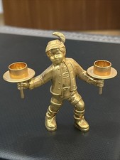 BMF Kerzenständer Kerzenhalter Figur Ziegenpeter Hans im Glück vergoldet Junge