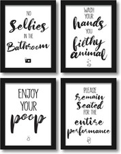 Premium 4er-Set lustige Bad WC