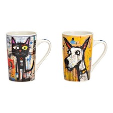 Kaffeebecher Gemälde Hund