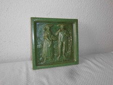 Alte Kachel Keramik Keramikkachel Motiv Bozener Tracht Nr. 20 Dekoration 22 x 22