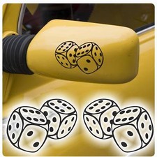 Würfel Dice Auto Aufkleber Autoaufkleber Sticker Rockabilly Oldschool SET A303 