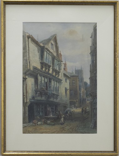 Gerahmtes aquarell aus dem - gerahmtes,