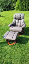 MCA Relaxsessel Calgary XXL, TV-Sessel Hocker, 180kg belastbar Stoff/Textil