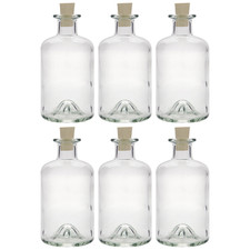 6x 350ml Glasflasche Klarglas