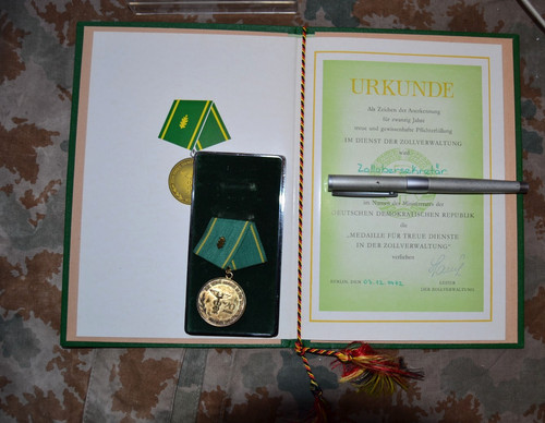 Ddr zoll medaille - , treue