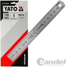 YATO EDELSTAHL LINEAL 150mm STAHLLINEAL METALLLINEAL SCHULLINEAL WERKSTATT