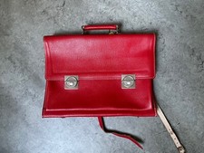 Schultasche Leder Rot 70‘s