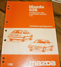 MAZDA Werkstatthandbuch MAZDA 626 Verkabelungsdiagramm 1/88