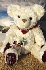 original Hermann Coburg Teddy 42 cm ohne Zertifikat * Mami mit Kind * TOP